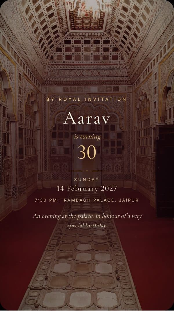 The Royal Birthday — Open the palace doors birthday invitation design